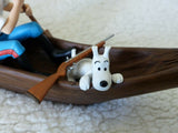 TINTIN MOULINSART "PIROGUE "L'OREILLE CASSEE" - NEUF