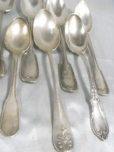ANCIENS LOT 12 COUVERTS CUILLERE FOUCHETTE ARGENT MASSIF&nbsp;