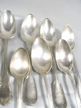 ANCIENS LOT 12 COUVERTS CUILLERE FOUCHETTE ARGENT MASSIF&nbsp;