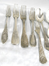 ANCIENS LOT 12 COUVERTS CUILLERE FOUCHETTE ARGENT MASSIF&nbsp;