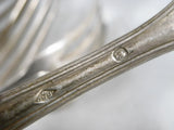 ANCIENS LOT 12 COUVERTS CUILLERE FOUCHETTE ARGENT MASSIF&nbsp;