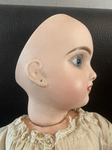 ANCIENNE POUPEE JUMEAU TÊTE PORCELAINE BOUCHE FERMÉE TAILLE 11 DOLL BISQUE