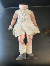ANCIENNE POUPEE JUMEAU TÊTE PORCELAINE BOUCHE FERMÉE TAILLE 11 DOLL BISQUE