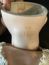 ANCIENNE POUPEE JUMEAU TÊTE PORCELAINE BOUCHE FERMÉE TAILLE 11 DOLL BISQUE
