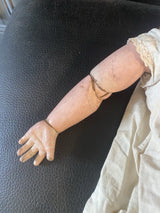 ANCIENNE POUPEE JUMEAU TÊTE PORCELAINE BOUCHE FERMÉE TAILLE 11 DOLL BISQUE