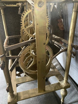 ANCIENNE HORLOGE LANTERNE A 2 CLOCHES 2 MARTEAUX XVIIIEME ANTIQUE CLOCK 18th