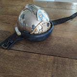 Ancien et rare casque de sapeur pompier motocycliste de la ville de Paris - années 1950
