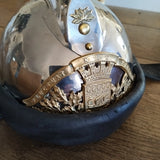 Ancien et rare casque de sapeur pompier motocycliste de la ville de Paris - années 1950