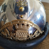 Ancien et rare casque de sapeur pompier motocycliste de la ville de Paris - années 1950