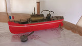 JOUET ANCIEN CARETTE ?BING? BATEAU VAPEUR VIVE 41CM
