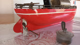 JOUET ANCIEN CARETTE ?BING? BATEAU VAPEUR VIVE 41CM