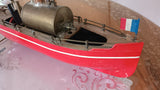 JOUET ANCIEN CARETTE ?BING? BATEAU VAPEUR VIVE 41CM
