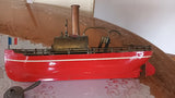 JOUET ANCIEN CARETTE ?BING? BATEAU VAPEUR VIVE 41CM