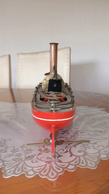 JOUET ANCIEN CARETTE ?BING? BATEAU VAPEUR VIVE 41CM