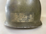 US WW2 - Casque M1 pattes fixes - Barre ETO Follow me - 100% original 2nd guerre