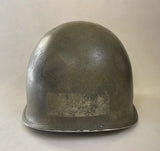 US WW2 - Casque M1 pattes fixes - Barre ETO Follow me - 100% original 2nd guerre