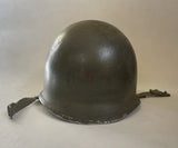 US WW2 - Casque M1 pattes fixes - Barre ETO Follow me - 100% original 2nd guerre