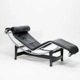Original Cassina LC4 chaise longue cuir design classique chrome Bauhaus Le Corbusier top