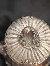 Doutre-Roussel, Service à café Argent Massif- décor rocaille XIX