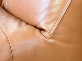 Early cognac bambou cuir canapé design Mario Bellini pour B&B Italia années 80