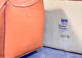 Early cognac bambou cuir canapé design Mario Bellini pour B&B Italia années 80
