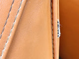 Early cognac bambou cuir canapé design Mario Bellini pour B&B Italia années 80