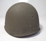 Authentique Casque américain US WW2, fab. Avril 1944, jonc avant, liner Firestone, nominatif