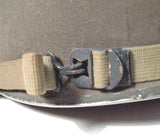 Authentique Casque américain US WW2, fab. Avril 1944, jonc avant, liner Firestone, nominatif