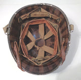 Authentique Casque américain US WW2, fab. Avril 1944, jonc avant, liner Firestone, nominatif