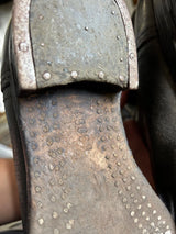 Bottes allemand kriegsmarine alte Stiefel Leder 1939-1945 KM ww2 débarquement