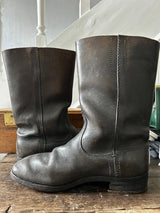 Bottes allemand kriegsmarine alte Stiefel Leder 1939-1945 KM ww2 débarquement