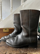 Bottes allemand kriegsmarine alte Stiefel Leder 1939-1945 KM ww2 débarquement