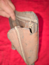 P08 cuir fauve étui holster original WW2 allemand : prise maquis allégé du rabat