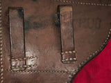 P08 cuir fauve étui holster original WW2 allemand : prise maquis allégé du rabat