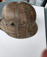 AUTHENTIQUE Casque / helmet Allemand Ww1 / 14-18 Camouflé RARE