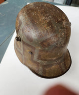 AUTHENTIQUE Casque / helmet Allemand Ww1 / 14-18 Camouflé RARE