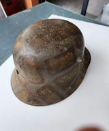 AUTHENTIQUE Casque / helmet Allemand Ww1 / 14-18 Camouflé RARE