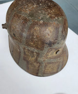 AUTHENTIQUE Casque / helmet Allemand Ww1 / 14-18 Camouflé RARE