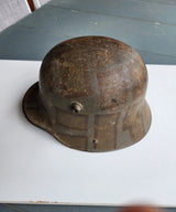AUTHENTIQUE Casque / helmet Allemand Ww1 / 14-18 Camouflé RARE