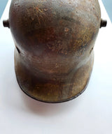 AUTHENTIQUE Casque / helmet Allemand Ww1 / 14-18 Camouflé RARE