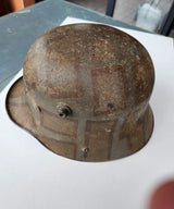 AUTHENTIQUE Casque / helmet Allemand Ww1 / 14-18 Camouflé RARE