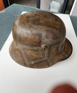 AUTHENTIQUE Casque / helmet Allemand Ww1 / 14-18 Camouflé RARE