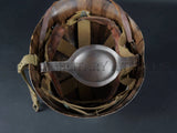 AUTHENTIQUE CASQUE M2 PARACHUTISTE US WWII NAMED 11TH AIRBORNE PARATROOPER MIA ORIGINAL WW2