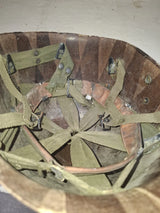 Authentique Liner Casque Para US WW2 Parachutiste Normandie Debarquement Nominatif Insigne