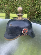ANCIEN CASQUE A POINTE PRUSSIEN OFFICIER ANTIQUE MILITARY