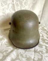 Ancien Casque Militaire Allemand 1ere Guerre Mondiale 1916 Bombe frappée ET66