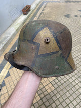 Authentique Casque Allemand Mod.16 Camouflé « Tortue » Stahlhelm
