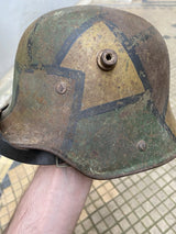 Authentique Casque Allemand Mod.16 Camouflé « Tortue » Stahlhelm
