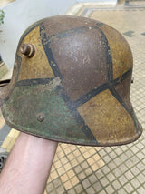 Authentique Casque Allemand Mod.16 Camouflé « Tortue » Stahlhelm