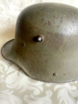 Ancien Casque Militaire Allemand 1ere Guerre Mondiale 1916 Bombe frappée ET66